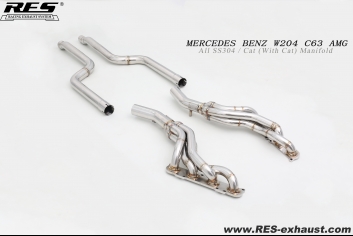 MERCEDES BENZ W204 C63 AMG All SS304 / Cat (With Cat) Manifold